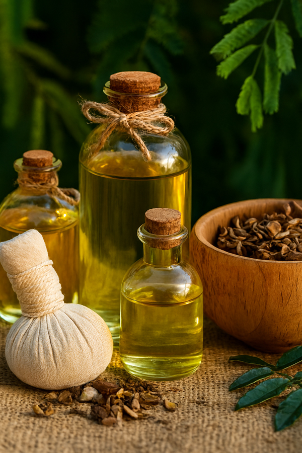 Use of original Ayurvedic oils from Kerala.